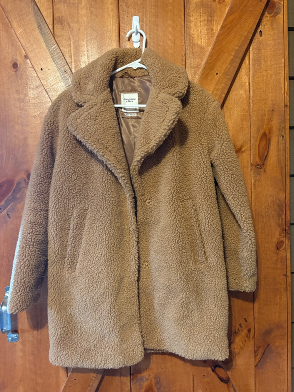 Abercrombie Camel Teddy Sherpa Coat